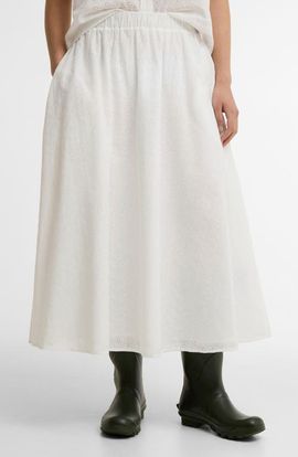 Barbour Barbour Melody Cotton Blend Eyelet Skirt