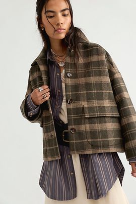 Barbour Barbour Myla Checked Wool Coat