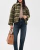 Barbour Barbour Myla Checked Wool Coat Olive/Biscuit Check - 5