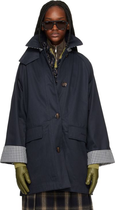 Barbour Barbour Navy Gabby Car Casual Trench Coat