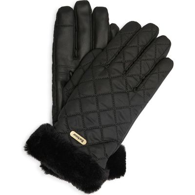 Barbour Barbour Norwood Quilted Faux Fur Cuff Waterproof Gloves