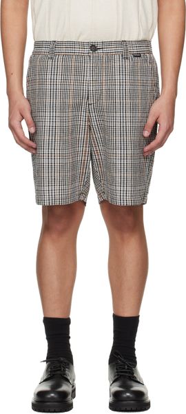 Barbour Barbour Off-White & Black Fife Checked Shorts