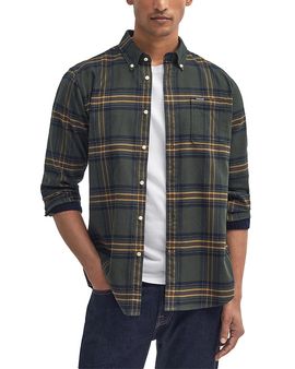 Barbour Barbour Portdown Olive Cotton Check Shirt