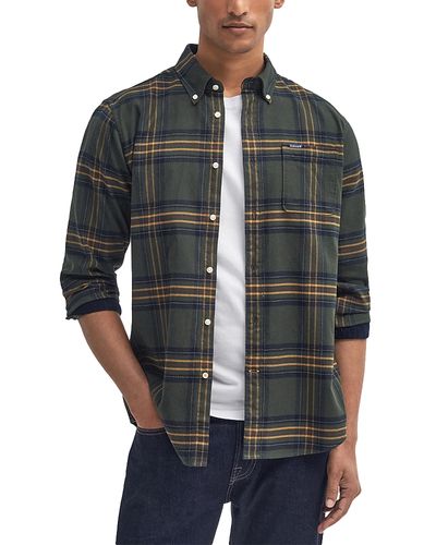 Barbour Barbour Portdown Olive Cotton Check Shirt