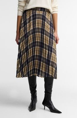Barbour Barbour Ria Pleated Midi Skirt
