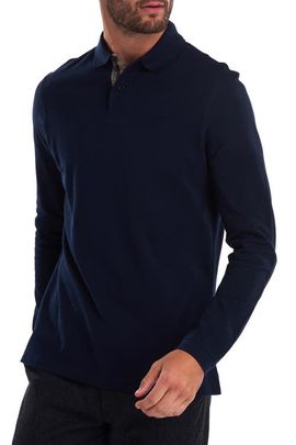 Barbour Barbour Solid Long Sleeve Sports Polo