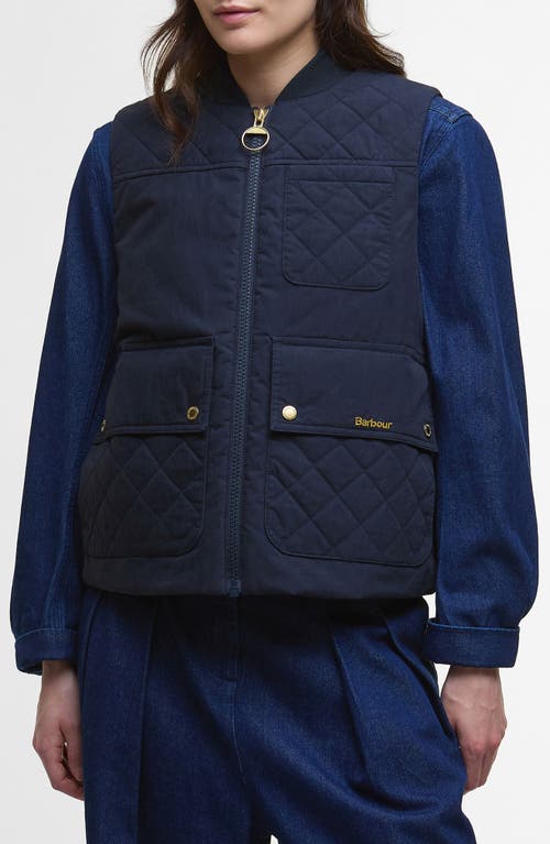 Barbour Barbour Theodora Quilt Trim Cotton & Nylon Vest