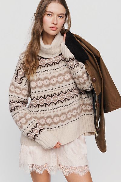Barbour Helen Fair Isle Turtleneck Sweater