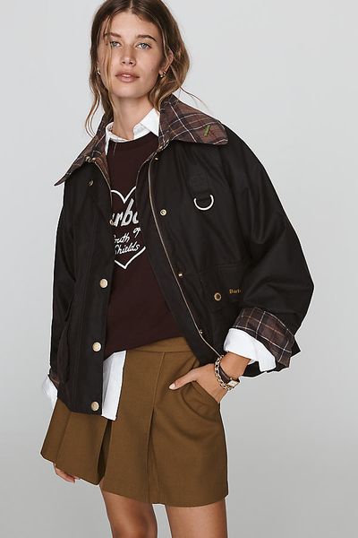 Barbour Icons Tartan Collar C Spey Wax Jacket