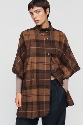 Barbour Judith Wool Blend Cape Jacket
