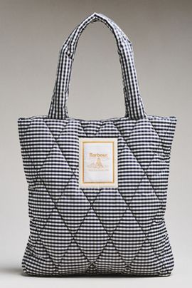 Barbour Riah Gingham Quilted Tote Bag