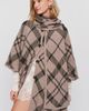 Barbour Vienna Tartan Wool-Blend Cape with Scarf - 1