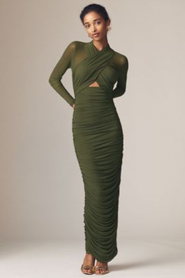 Bardot Aliyah Cutout Stretch Jersey Maxi Dress