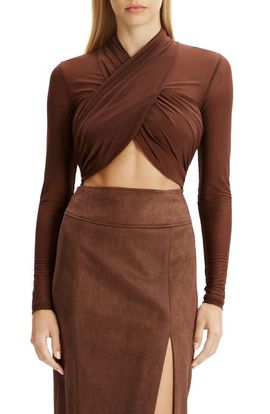 Bardot Bardot Aliyah Wrap Front Cutout Bodysuit