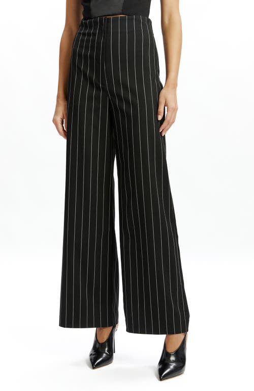 Bardot Bardot Anna Pinstripe High Waist Wide Leg Pants
