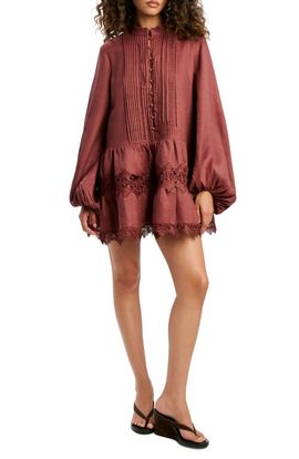 long sleeve bell dress Fifteen Twenty Women's Laurel Bell Sleeve Dress In Black