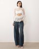 Bardot Bardot Anyssa high neck embroidered lace ruffle cut-out detail in ivory-White - 2