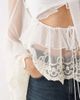 Bardot Bardot Anyssa high neck embroidered lace ruffle cut-out detail in ivory-White - 3