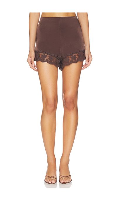 Bardot Bardot Bonita Satin Lace Trim Short