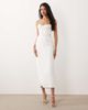 Bardot Bardot cami corset detail cut out midi dress in ivory-White - 1