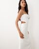 Bardot Bardot cami corset detail cut out midi dress in ivory-White - 2