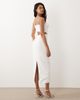 Bardot Bardot cami corset detail cut out midi dress in ivory-White - 4