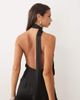 Bardot Bardot Celine satin drape plunge neck top in black - part of a set - 3