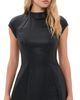 BARDOT BARDOT Delphi Faux Leather Mini Dress Black - 1