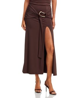 Bardot Bardot Dion Gold Detail Midi Skirt