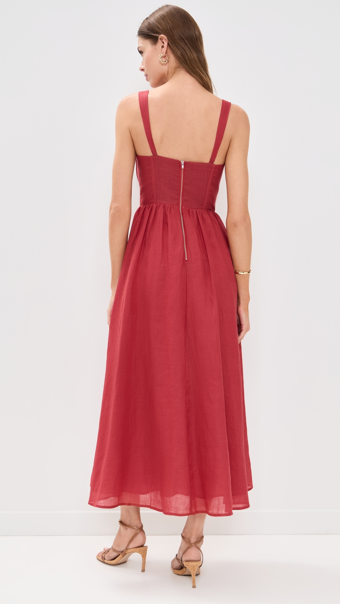 bardot fire red dress Bardot corset maxi dress in fire red