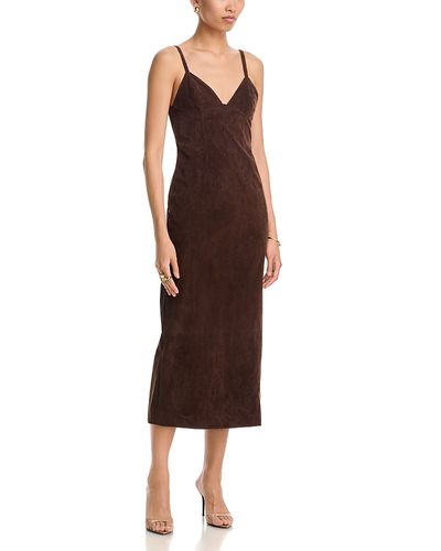 Bardot Bardot Estine Faux Suede Midi Dress