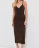 BARDOT BARDOT Estine Faux Suede Midi Dress Dark Choco - 2