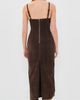 BARDOT BARDOT Estine Faux Suede Midi Dress Dark Choco - 3