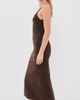 BARDOT BARDOT Estine Faux Suede Midi Dress Dark Choco - 4