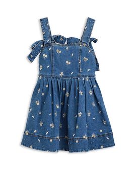 knee length dresses for ladies Baltic Born Womens Josie Tulle Midi Dress | Dusty Blue Floral main image 0