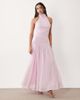 Bardot Bardot Harlow cotton high halter neck crop top in baby pink - part of a set - 2