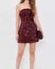 BARDOT BARDOT Helene Sequin Mini Dress Burgundy - 5