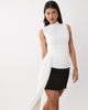 Bardot Bardot Jordan longline high neck top with tie waist in orchid white - 2