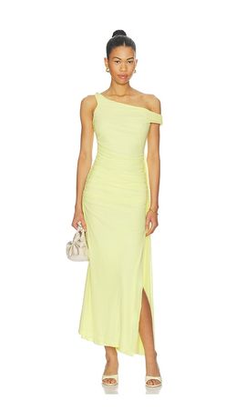 midi dress above knee 525 America Off-The-Shoulder Maxi Dress