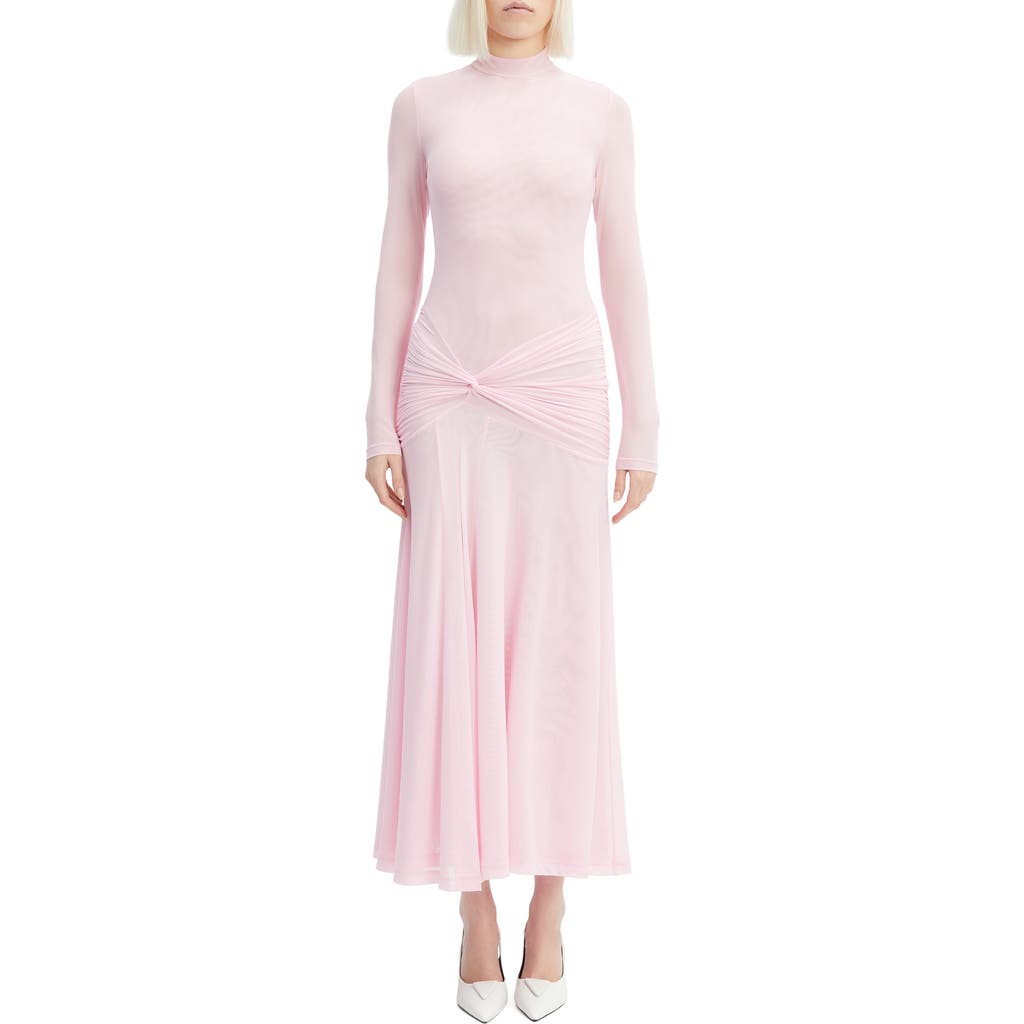 Bardot Bardot Lea Long Sleeve Mesh Midi Dress