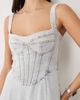 Bardot Bardot Lilah denim corset detail maxi dress in light blue - 3