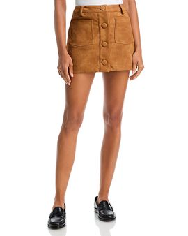 Bardot Bardot Lorenzo Croc Faux Suede Mini Skirt