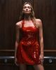 Bardot Bardot Nevelle sequin hourglass halter neck dress in deep red - 2