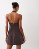 Bardot Bardot Nevelle square halter neck mini dress in chocolate-Brown - 4