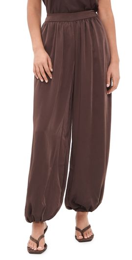 BARDOT BARDOT Nikola Satin Balloon Pants Dark Choco