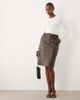 Bardot Bardot Phenix faux leather knee length skirt in chocolate-Brown - 2