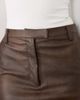 Bardot Bardot Phenix faux leather knee length skirt in chocolate-Brown - 4