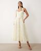 Bardot Bardot Pollie broderie halter midi dress in yellow floral - 1
