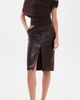 BARDOT BARDOT Rheba Faux Leather Skirt Deep Plum - 5