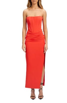 Bardot Bardot Saira Strapless Corset Maxi Dress